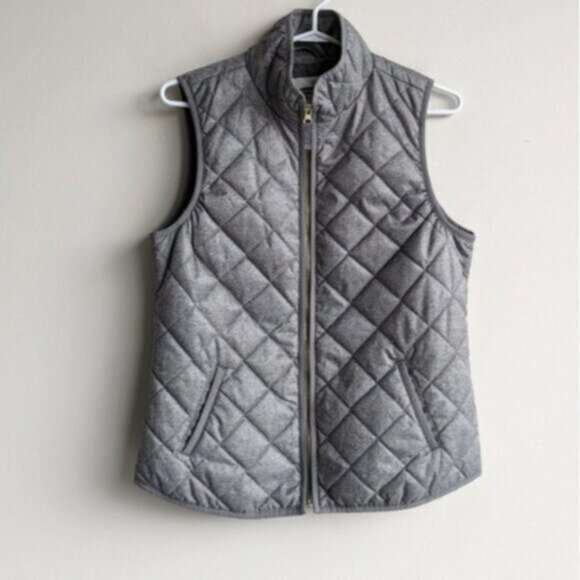Gray quilted puffer vest - Picture 1 of 5